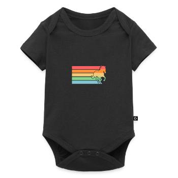 Reiten Pferd - Baby Premium Kurzarmbody - Schwarz - Vorne