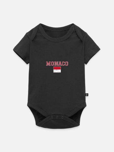 Monaco - Baby Premium Kurzarmbody - Schwarz