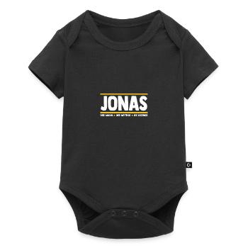 Jonas - Baby Premium Kurzarmbody - Schwarz - Vorne