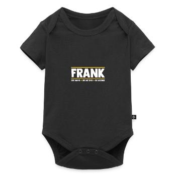 Frank - Baby Premium Kurzarmbody - Schwarz - Vorne