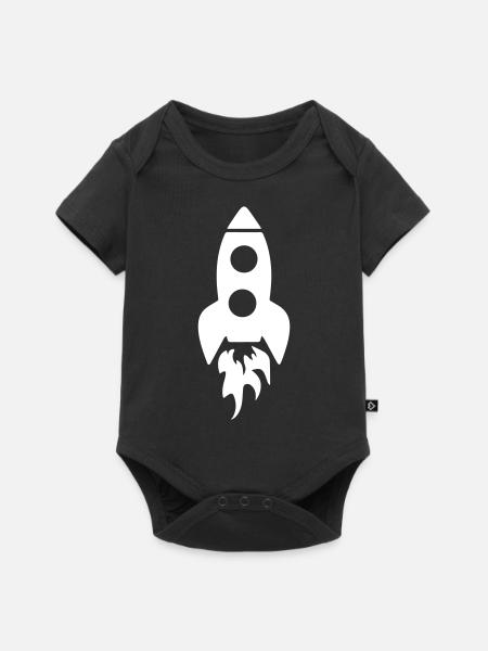 Rakete symbol - Baby Premium Kurzarmbody - Schwarz