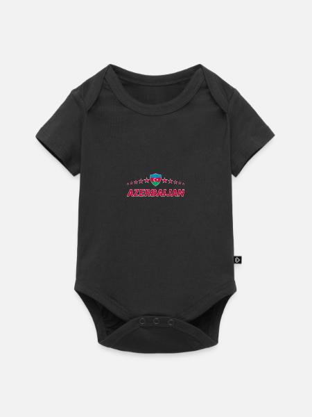 Aserbaidschan - Baby Premium Kurzarmbody - Schwarz