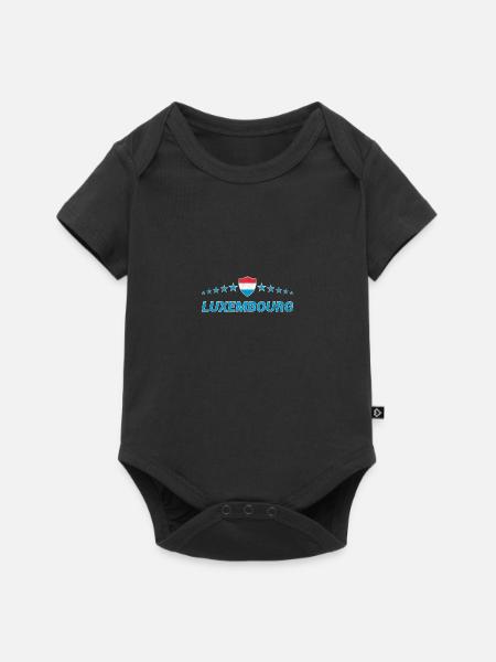 Luxemburg - Baby Premium Kurzarmbody - Schwarz