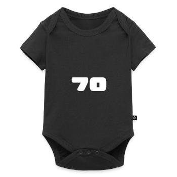 70. 70 YEARS. 70TH ANNIVERSARY. BIRTHDAY 70 YEARS. - Baby Premium short-sleeve bodysuit - black - Front
