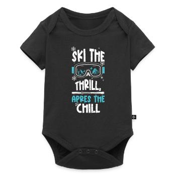 Ski the thrill, après the chill - Baby Premium short-sleeve bodysuit - black - Front