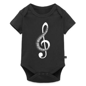 Piano Clef - Body à manches courtes Premium Bébé - noir - Devant