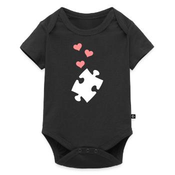 Puzzle - Body à manches courtes Premium Bébé - noir - Devant