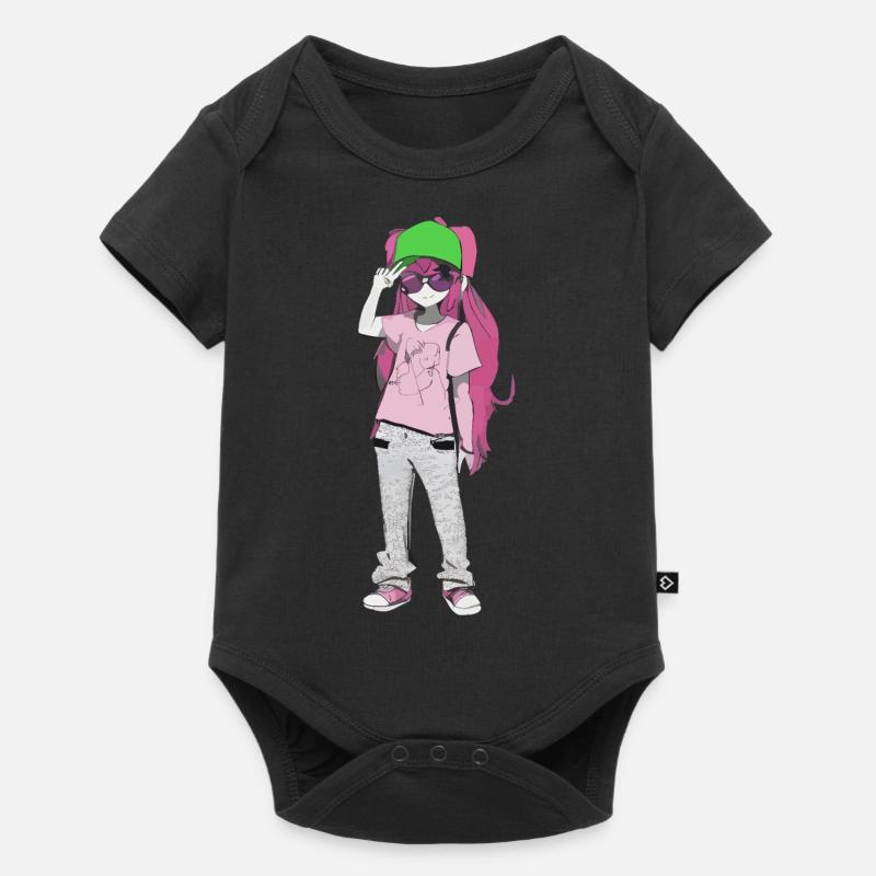 Madchen - Baby Premium Kurzarmbody - Schwarz
