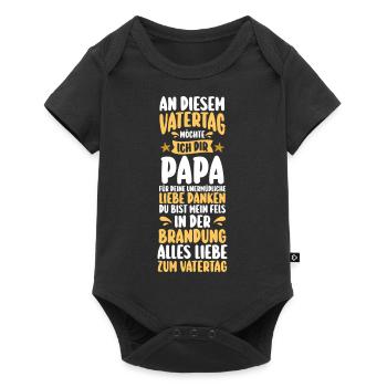 Papa Fête des pères Papa - Body à manches courtes Premium Bébé - noir - Devant