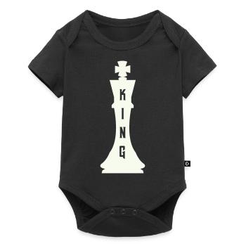 Chess piece king - Baby Premium short-sleeve bodysuit - black - Front