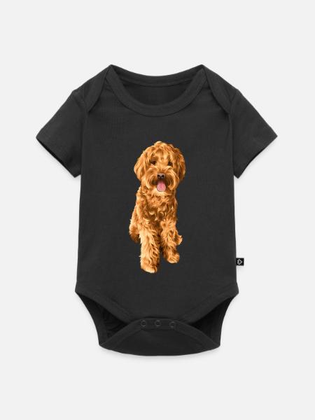 Goldendoodle Schnoodle - Baby Premium Kurzarmbody - Schwarz