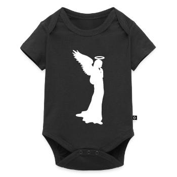Engelsilhouette seitlich, weihnachtsengel - Baby Premium Kurzarmbody - Schwarz - Vorne