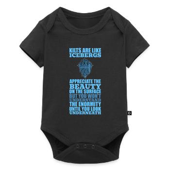 Schottischer Kilt Tracht - Schottenrock Schottland - Baby Premium Kurzarmbody - Schwarz - Vorne