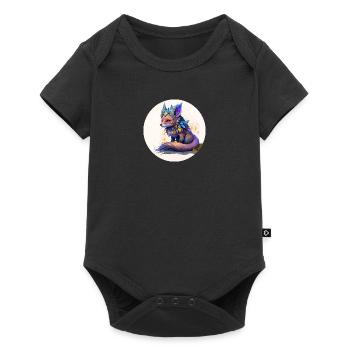 Animal fox fantasy and cute - Baby Premium short-sleeve bodysuit - black - Front