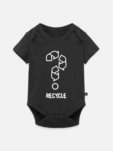 Recyceln (dunkel) - Baby Premium Kurzarmbody - Schwarz