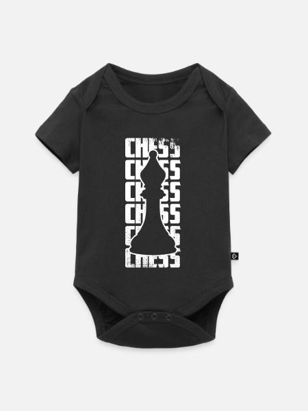 Lustiges Schachspiel - Baby Premium Kurzarmbody - Schwarz