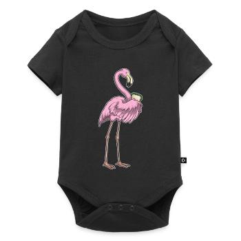 Sandwich flamant rose - Body à manches courtes Premium Bébé - noir - Devant