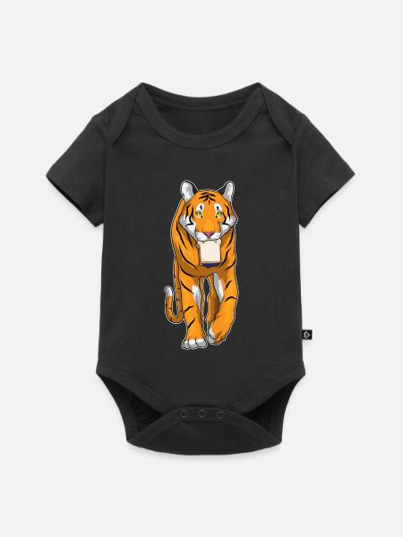 Tiger Sandwich - Baby Premium Kurzarmbody - Schwarz