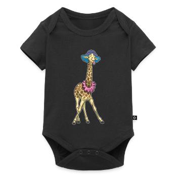 Clown girafe - Body à manches courtes Premium Bébé - noir - Devant