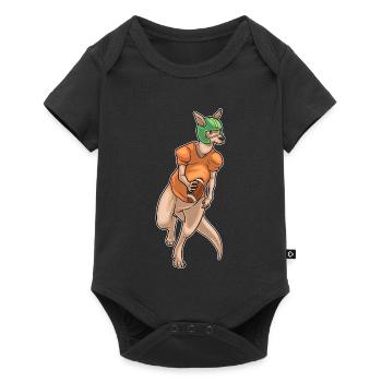 Kangaroo American Football Sports - Baby Premium short-sleeve bodysuit - black - Front