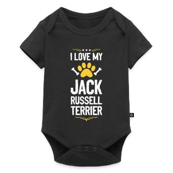 I Love My Jack Russell Terrier - Baby Premium Kurzarmbody - Schwarz - Vorne