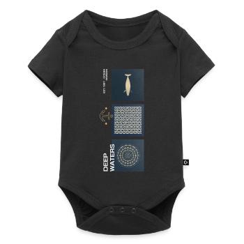 Deep Waters Trio - Baby Premium short-sleeve bodysuit - black - Front