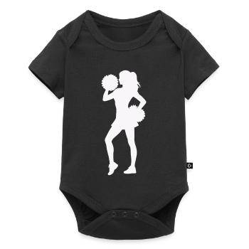 Cheerleader silhouette with pompoms - Baby Premium short-sleeve bodysuit - black - Front