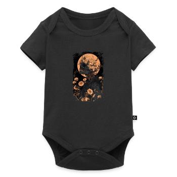 Boho hippie skeleton in 60s, 70s look - Baby Premium short-sleeve bodysuit - black - Front