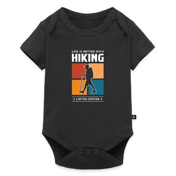 Hiking - Baby Premium Kurzarmbody - Schwarz - Vorne