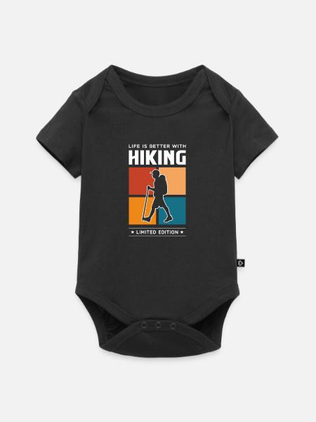 Hiking - Baby Premium Kurzarmbody - Schwarz