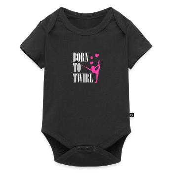 Idée cadeau Baton Twirling Born To Twirl - Body à manches courtes Premium Bébé - noir - Devant