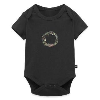 Christmas wreath - Baby Premium short-sleeve bodysuit - black - Front