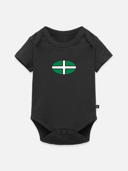 Devon Flagge - Baby Premium Kurzarmbody - Schwarz