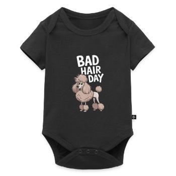 Bad Hair Day - Funny Poodle Saying - Baby Premium short-sleeve bodysuit - black - Front