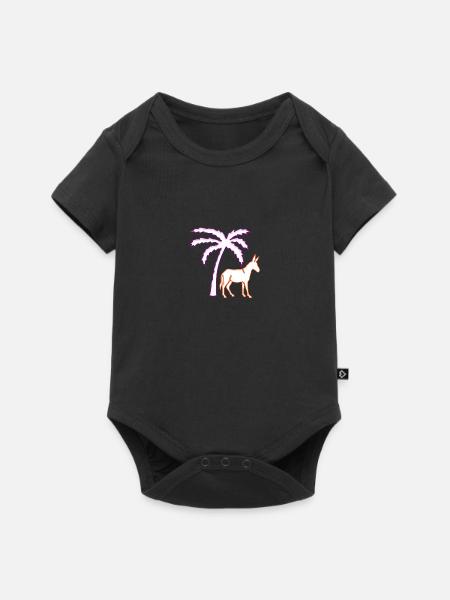 Esel - Baby Premium Kurzarmbody - Schwarz