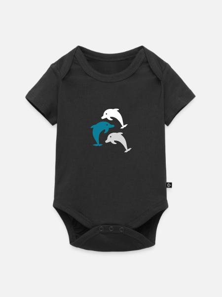 Dauphin dauphin - Body à manches courtes Premium Bébé - noir
