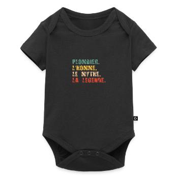 Plombier l'homme le mythe la légende - Body à manches courtes Premium Bébé - noir - Devant
