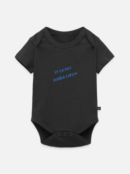 cafew marseille - Body à manches courtes Premium Bébé - noir