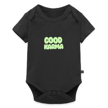 Good Karma light green - Baby Premium Kurzarmbody - Schwarz - Vorne
