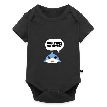 No Fins No Future Safe Sharks - Baby Premium Kurzarmbody - Schwarz - Vorne