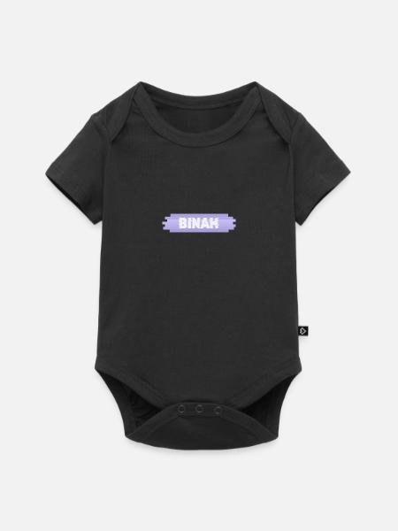 Mutter Binah - Baby Premium Kurzarmbody - Schwarz