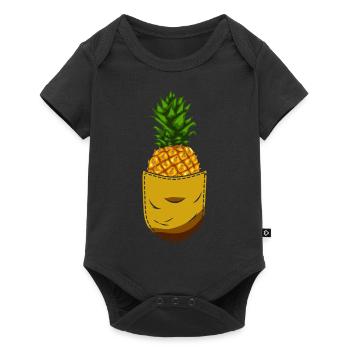 Cadeau vacances d’été Fruit Ananas tropical - Body à manches courtes Premium Bébé - noir - Devant