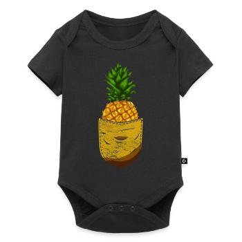 Fruits d’été Fruits tropicaux Ananas - Body à manches courtes Premium Bébé - noir - Devant
