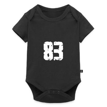 83 Nombre Vintage - Body à manches courtes Premium Bébé - noir - Devant
