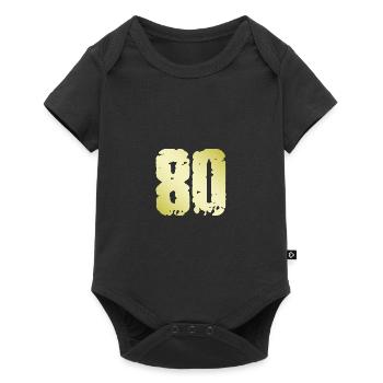 80 Number Vintage - Baby Premium short-sleeve bodysuit - black - Front