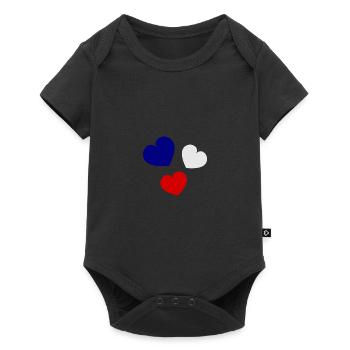 HEART. HEARTS. SAINT VALENTINE. LOVE. LOVE. HEART - Baby Premium short-sleeve bodysuit - black - Front