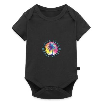 Ibiza Tour Palm Trees Colorful - Baby Premium short-sleeve bodysuit - black - Front