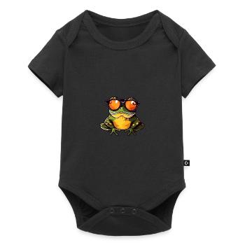 Frog Funny Cool - Baby Premium short-sleeve bodysuit - black - Front