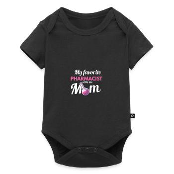 Apotheker Mutter Apotheke Pharmazie PTA - Baby Premium Kurzarmbody - Schwarz - Vorne