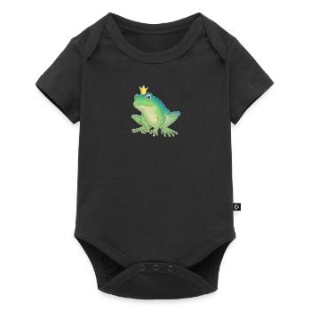 Froschkönig - Baby Premium Kurzarmbody - Schwarz - Vorne